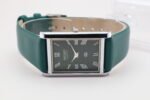 Refurbished Vintage Seiko Slim Tank Men's Wrist Watch Green Dial With Green Strap - Image 7
