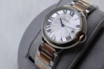 Cartier Ballon Bleu Stainless Steel Watch WHITE DIAL , SILVER CASE , SILVER & GOLD CHAIN (MOD) - Image 4