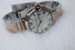 Cartier Ballon Bleu Stainless Steel Watch WHITE DIAL , SILVER CASE , SILVER & GOLD CHAIN (MOD) - Image 6
