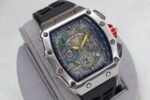 RICHARD MILLE BLACK DIAL SILVER CASE (MOD)