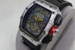 RICHARD MILLE BLACK DIAL SILVER CASE (MOD) - Image 3