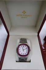 PATEK PHILIPPE NAUTILUS WHITE DIAL PINK DIAMOND (MOD) - Image 9