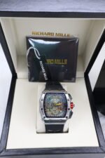 RICHARD MILLE BLACK DIAL SILVER CASE (MOD) - Image 8