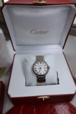 Cartier Ballon Bleu Stainless Steel Watch WHITE DIAL , SILVER CASE , SILVER & GOLD CHAIN (MOD) - Image 13