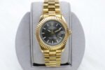 ROLEX GOLD OYSTER BLACK DIAL (MOD) - Image 7
