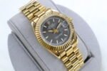 ROLEX GOLD OYSTER BLACK DIAL (MOD)