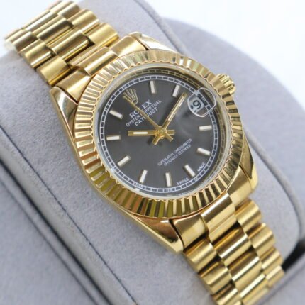 ROLEX GOLD OYSTER BLACK DIAL (MOD)