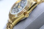ROLEX GOLD OYSTER BLACK DIAL (MOD) - Image 4
