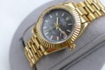 ROLEX GOLD OYSTER BLACK DIAL (MOD) - Image 3