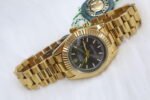 ROLEX GOLD OYSTER BLACK DIAL (MOD) - Image 8