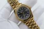 ROLEX GOLD OYSTER BLACK DIAL (MOD) - Image 9