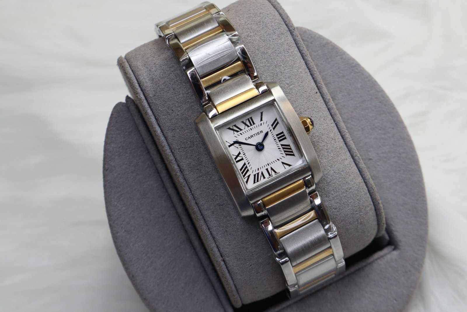 IMG_9548 CARTIER TANK FRANCAISE WATCH 18K YELLOW GOLD AND STEEL (MOD) - Image 1
