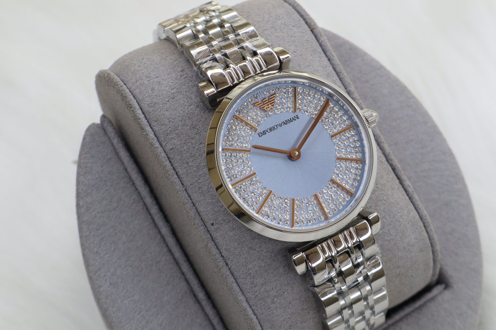 IMG_9589 ARMANI ROSE GOLD CRYSTAL SKY DIAL (MOD) - Image 1